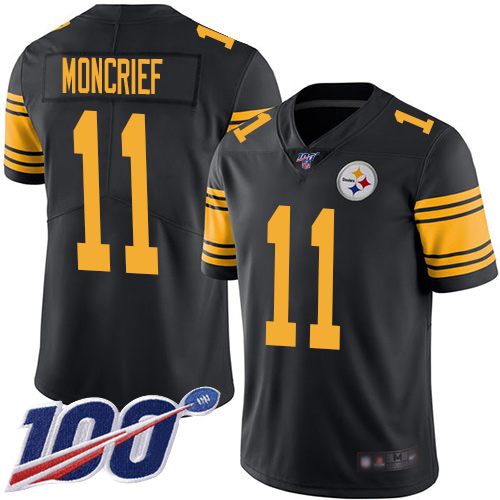 Men Pittsburgh Steelers Football 11 Limited Black Donte Moncrief 100th Season Rush Vapor Untouchable Nike NFL Jersey